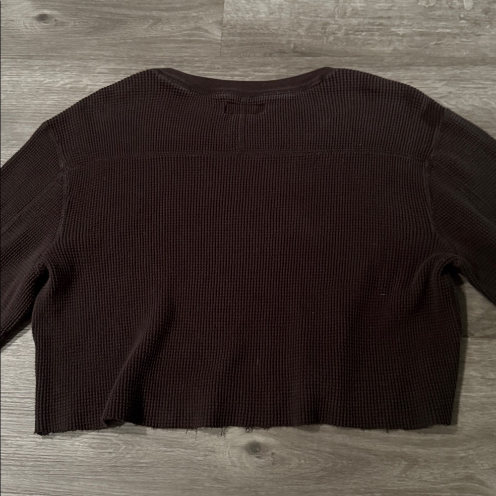 Lucky Brand Vintage Inspired Rock And Roll Cropped Long Sleeve 100% Cotton - Picture 3 of 6